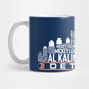 Detroit Baseball Team All Time Legends, Detroit City Skyline Mug